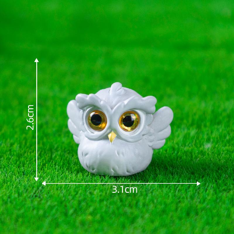 Tiểu cảnh động vật rừng: cú, búp bê DIY, phụ kiện treo bàn tiểu cảnh mini (ZC-495)