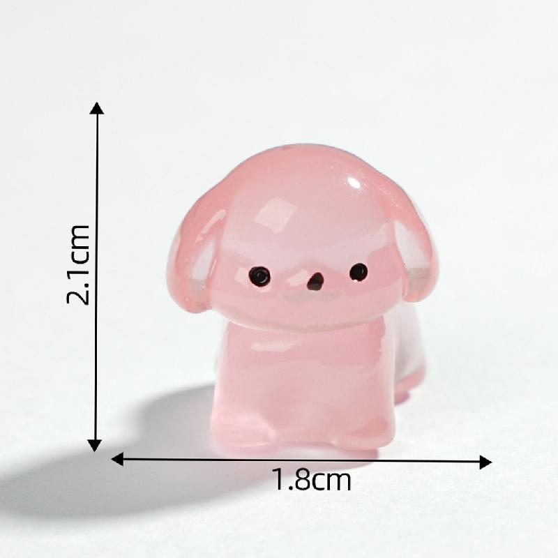 Tiểu cảnh cún nhỏ phát sáng DIY, phụ kiện tiểu cảnh mini resin garden treo bàn xe đáng yêu cute (ZC-1471)