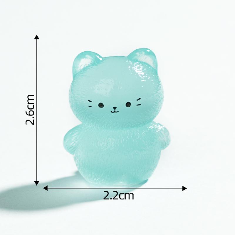Tiểu cảnh mèo phát sáng DIY, phụ kiện tiểu cảnh mini treo bàn, cute, resin đáng yêu (ZC-1128)