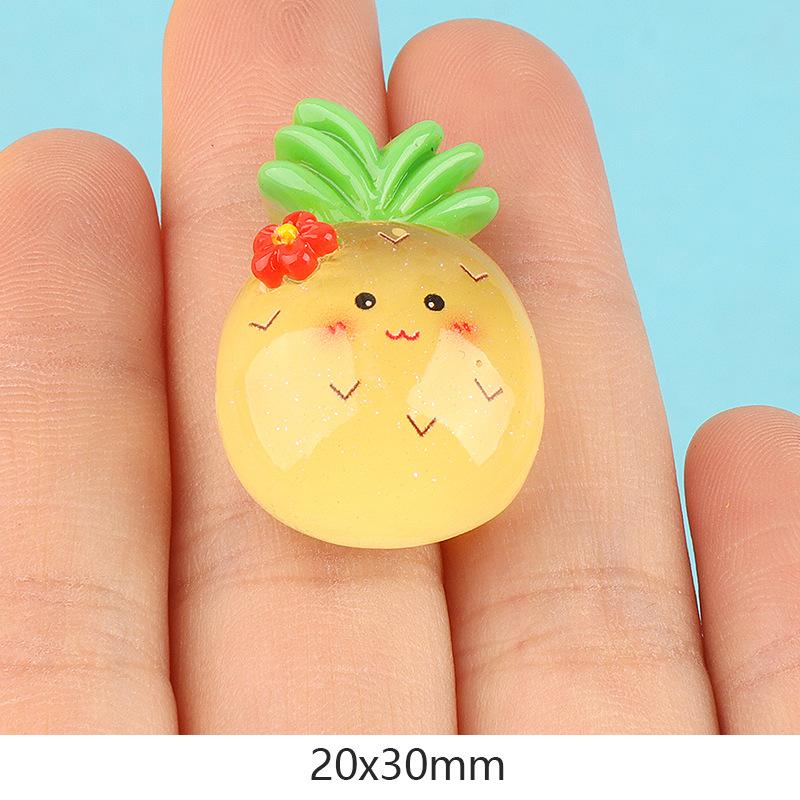 Charm LaBuBu 夜光透明闪粉水果DIY树脂饰品配件 凉鞋洞洞鞋扣贴片材料