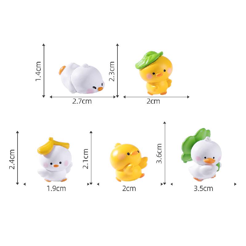 Tiểu cảnh vịt vàng DIY, phụ kiện tiểu cảnh mini treo bàn PVC đáng yêu, cute (ZC-1038)