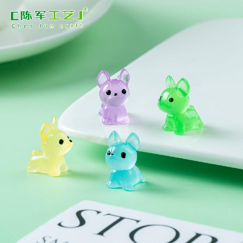 Phụ Kiện Tiểu Cảnh 微景观创意夜光小狗萌粒公仔盲袋 DIY装饰品挂配件迷你桌面小摆件