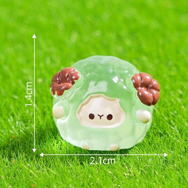 Tiểu cảnh cừu nhỏ phát sáng DIY, phụ kiện tiểu cảnh mini bàn treo garden đáng yêu (ZC-1131)