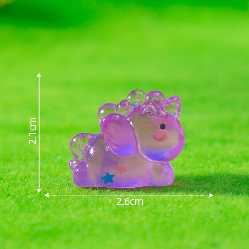 Tiểu cảnh kỳ lân phát sáng DIY, phụ kiện tiểu cảnh mini resin treo bàn garden đáng yêu (ZC-1406)