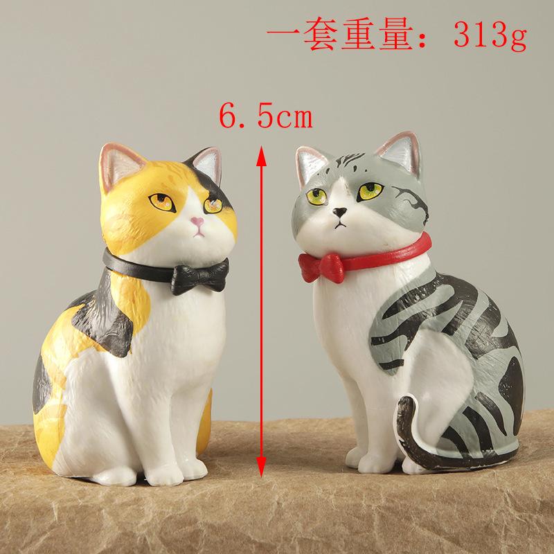 6 Mẫu, đồ chơi động vật bằng tay của mèo bự đứng đồ chơi để trang trí ZZ-87