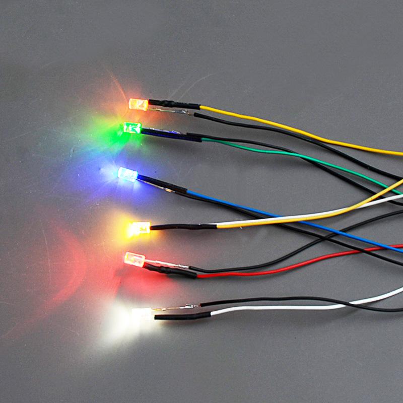 Phụ Kiện Mô Hình Đèn LED 3mm Có Dây 3V Nhiều Màu (MH-184)