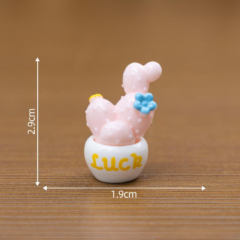 Tiểu cảnh xương rồng hồng DIY, phụ kiện tiểu cảnh mini búp bê thu nhỏ sân vườn (ZC-875)