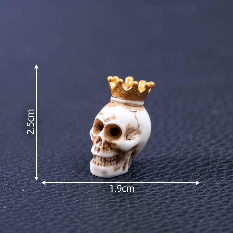 Cặp xương sọ Halloween, tiểu cảnh DIY, phụ kiện bàn mini đáng yêu (ZC-97)