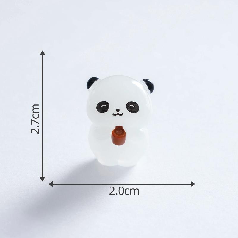 Tiểu cảnh gấu trúc phát sáng DIY, phụ kiện tiểu cảnh mini garden resin bàn cute đáng yêu (ZC-1350)