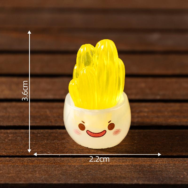 Tiểu cảnh xương rồng mini phát sáng DIY, phụ kiện tiểu cảnh mini bàn treo cute (ZC-1145)