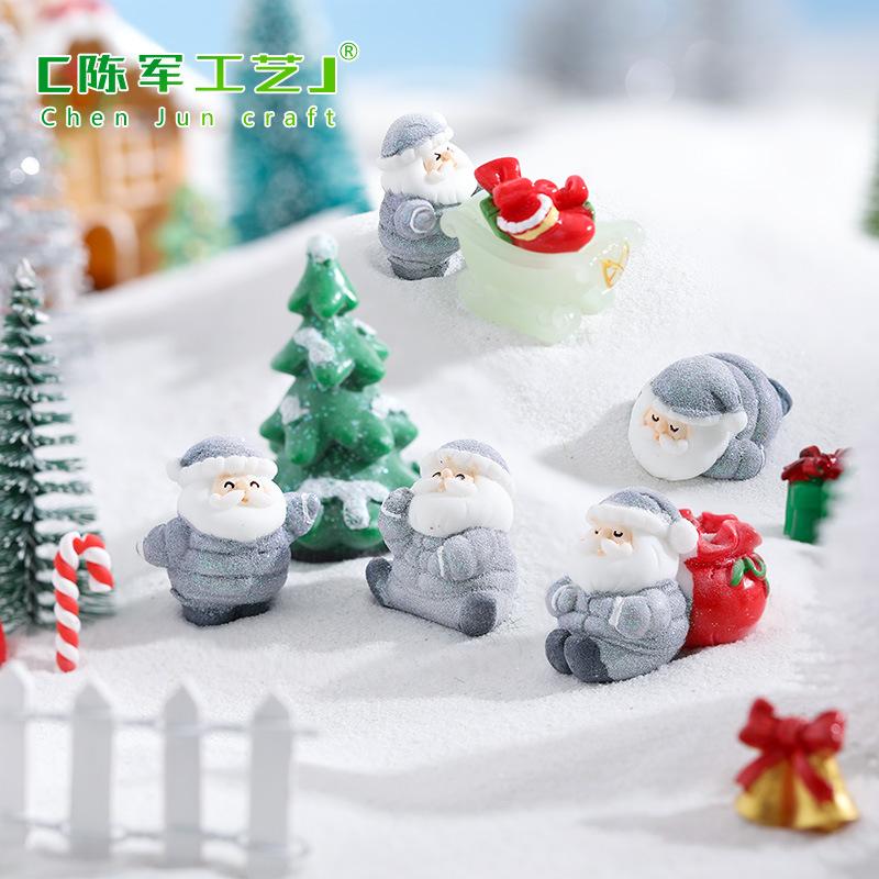 Ông già Noel áo phao mini DIY trang trí xe và bàn (ZC-744)