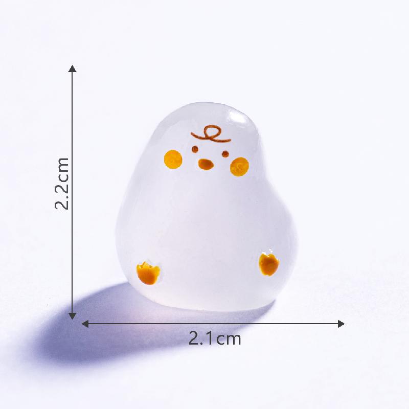 Tiểu cảnh vịt trắng vui nhộn phát sáng DIY, phụ kiện tiểu cảnh mini blind bag treo bàn resin cute (ZC-1483)