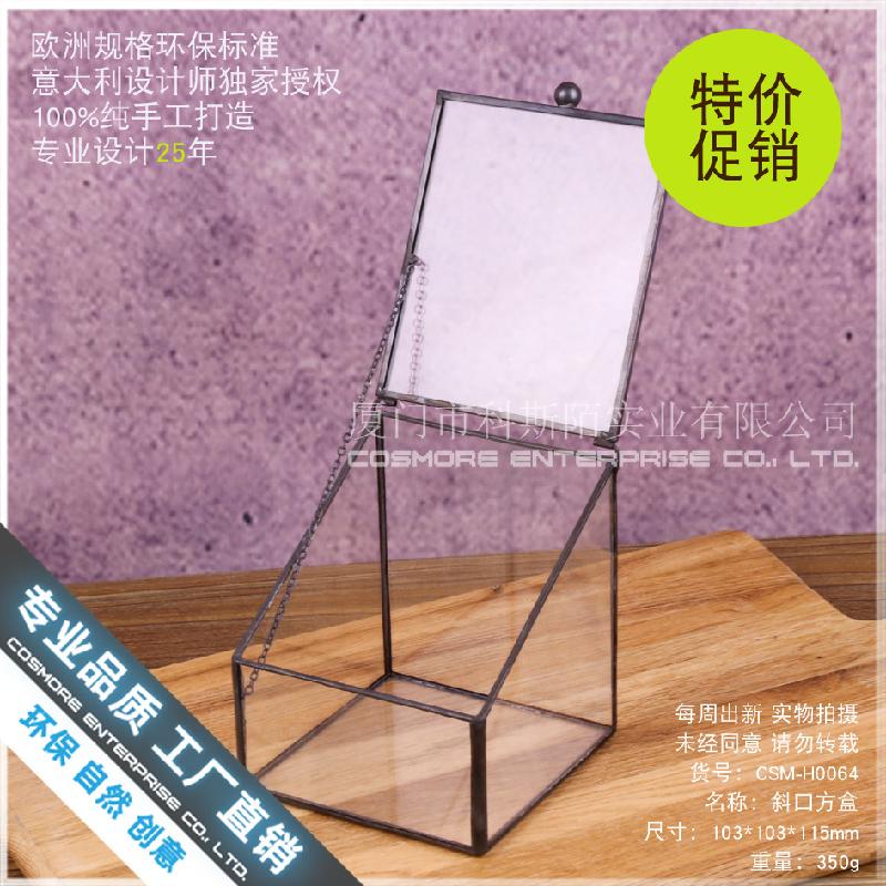 Chậu Đa Giác Hộp kính trang sức vuông, hộp chống bụi (DG-176)