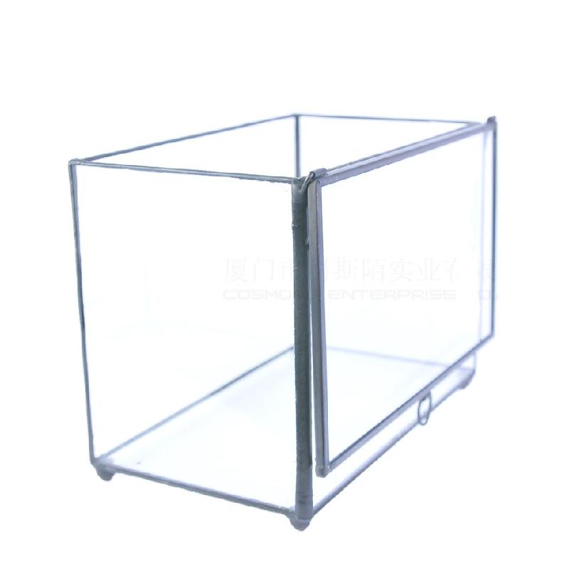 Chậu Đa Giác DG-52 Hộp kính hình hộp chữ nhật có kính cao với phong cảnh nhỏ của hoa bền vững và thảo mộc