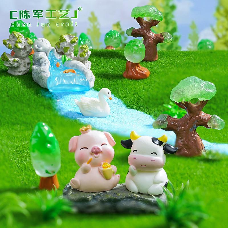 Phụ Kiện Tiểu Cảnh 微景观创意夜光梦幻森林园艺造景 DIY装饰品配件迷你生态瓶小摆件