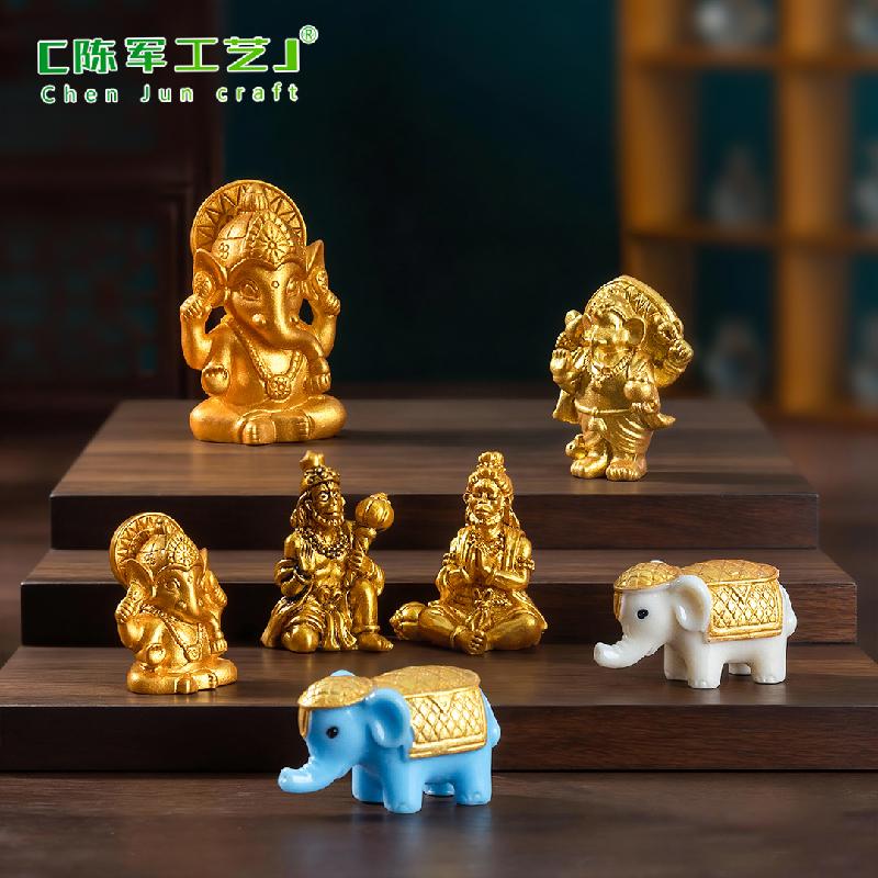Phụ Kiện Tiểu Cảnh Tượng Thần Và Voi Trắng Đông Nam Á Mini (PK-475)
