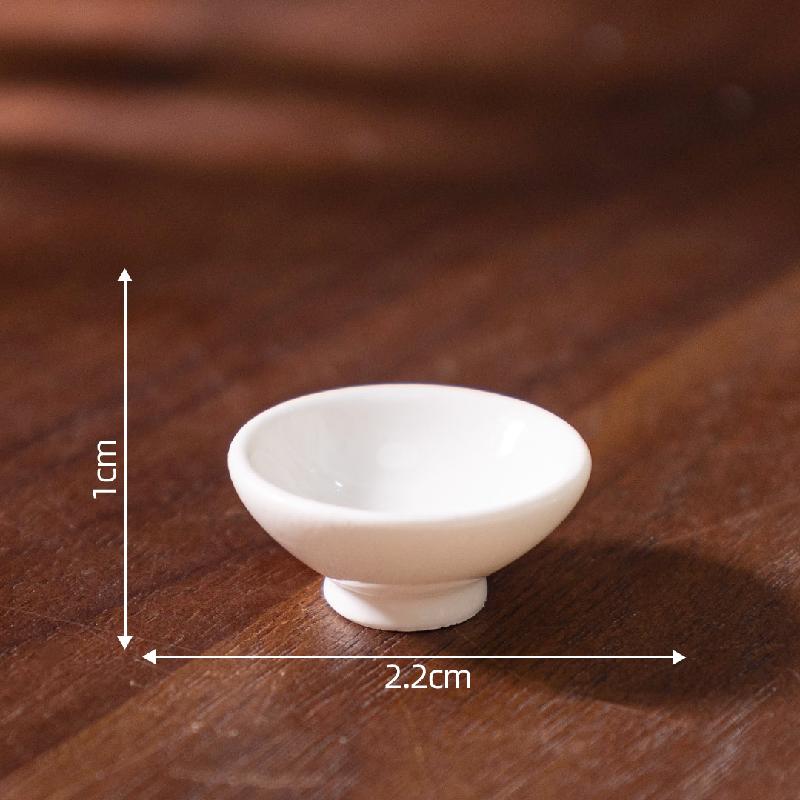 Tiểu cảnh đĩa giả đen trắng, đồ ăn DIY, phụ kiện bàn tiểu cảnh mini thu nhỏ (ZC-391)