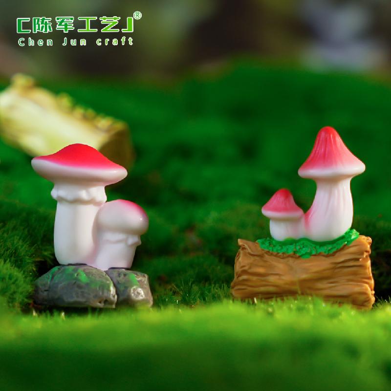 Phụ Kiện Tiểu Cảnh 跨境新品微景观创意可爱小蘑菇园艺造景 DIY装饰品配件迷你小摆件