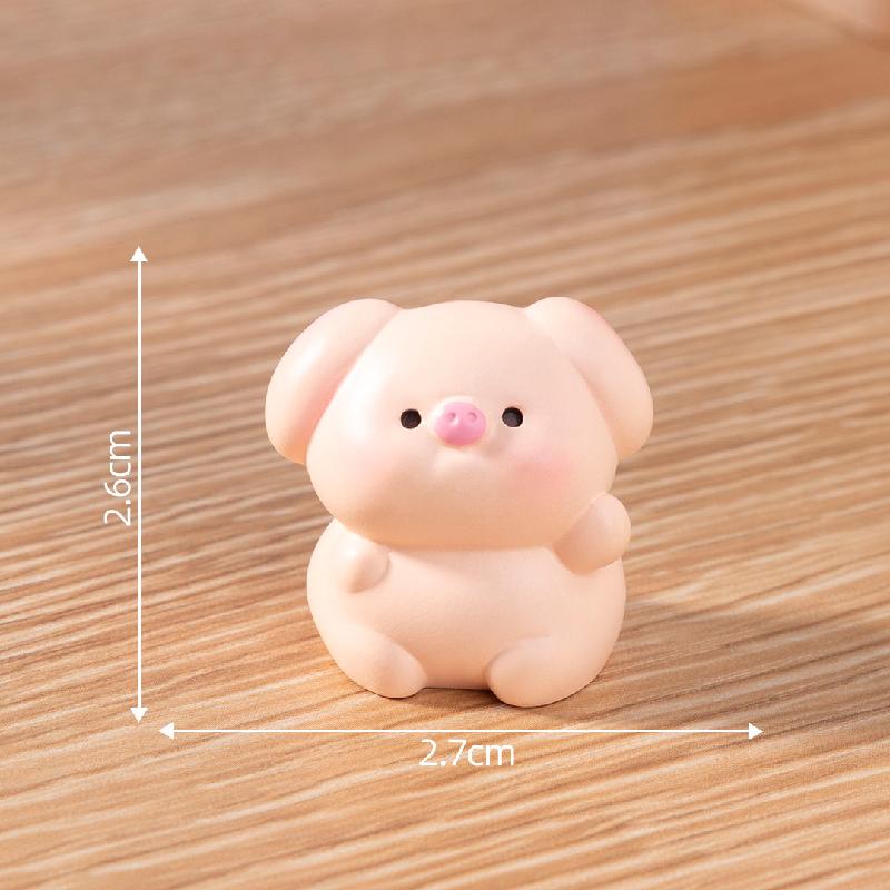 Tiểu cảnh heo trang điểm DIY, phụ kiện tiểu cảnh mini resin garden treo bàn xe đáng yêu cute (ZC-1477)