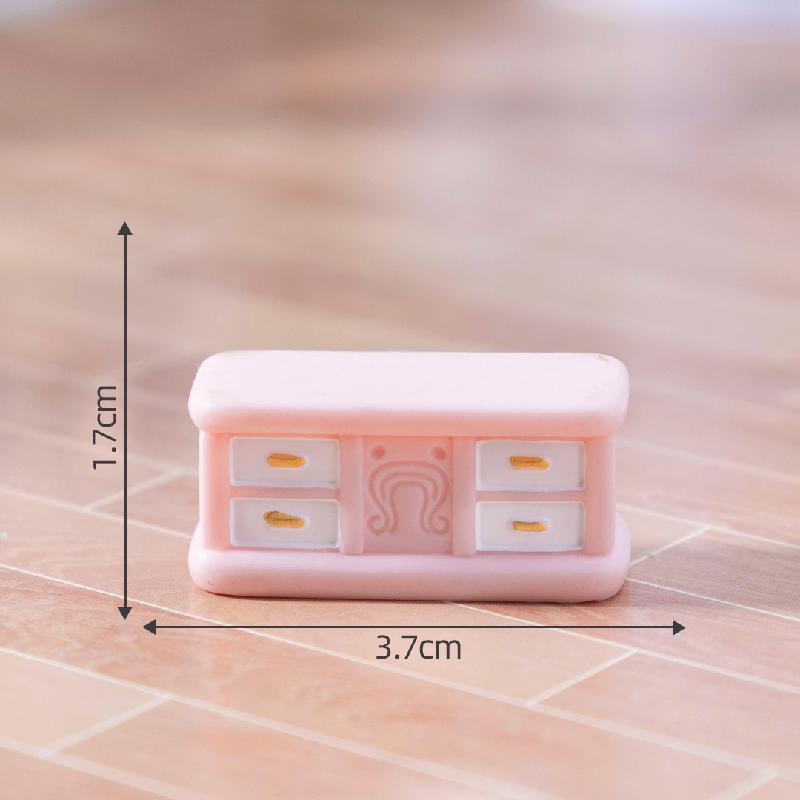 Tiểu cảnh sofa, tủ hồng DIY, phụ kiện tiểu cảnh mini nhà búp bê thu nhỏ đáng yêu (ZC-829)