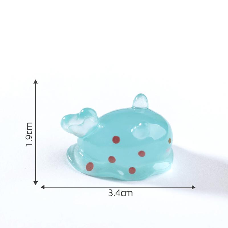Tiểu cảnh thỏ biển & bãi cát phát sáng DIY, phụ kiện tiểu cảnh mini resin garden treo bàn cute (ZC-1460)
