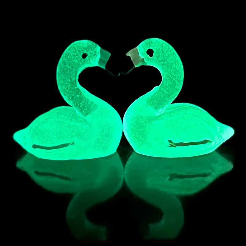 Charm thiên nga phát sáng DIY trang trí vỏ điện thoại (FF-423)