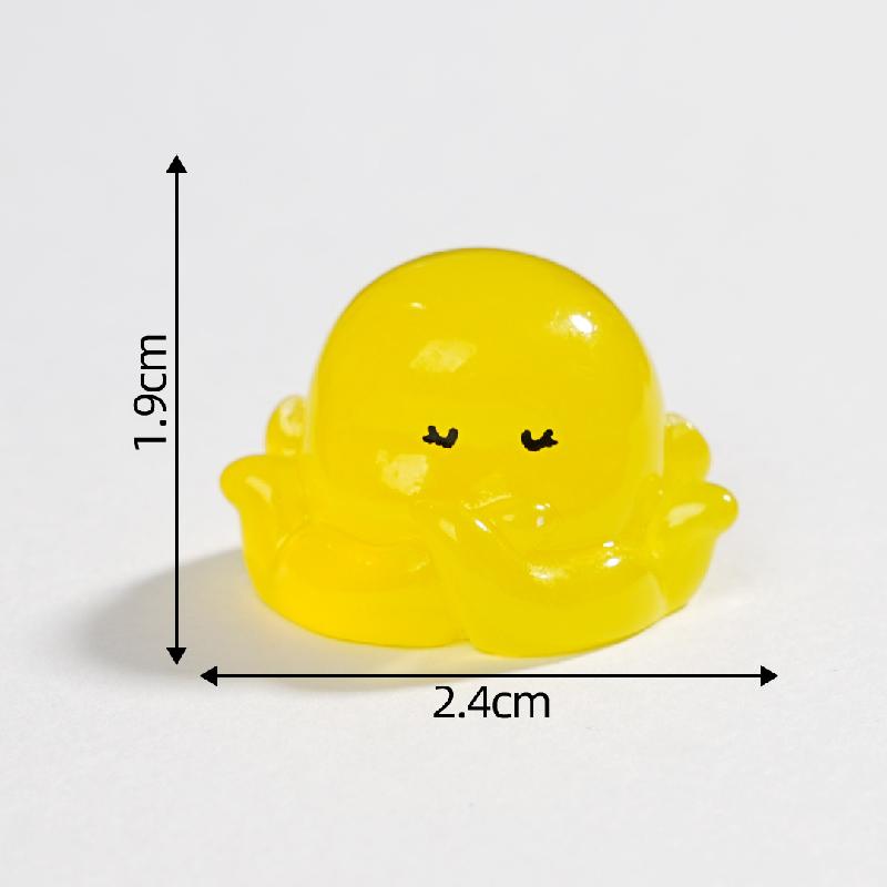 Tiểu cảnh bạch tuộc phát sáng DIY, phụ kiện tiểu cảnh mini resin fish tank garden treo bàn cute (ZC-1458)