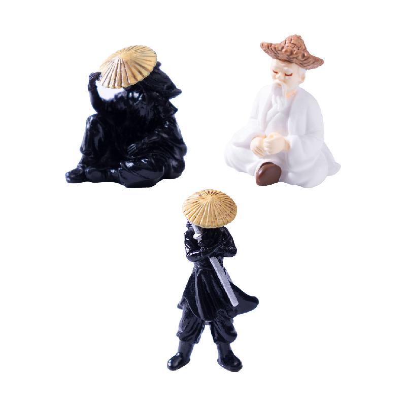 Tiểu cảnh hiệp khách, Giang hồ, búp bê, lọ sinh thái DIY, phụ kiện bàn tiểu cảnh mini (ZC-401)