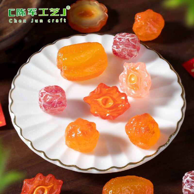 Phụ Kiện Tiểu Cảnh 微景观创意话梅杏脯蜜饯仿真食玩 DIY盲袋装饰品挂配件迷你小摆件