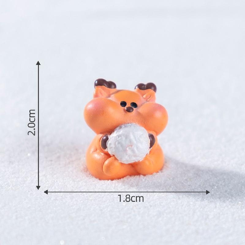 微景观创意圣诞小麋鹿雪地造景 DIY装饰品配件迷你车载桌面小摆件