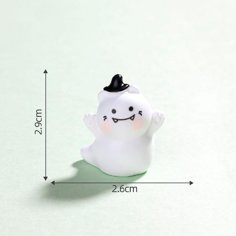 Tiểu cảnh ma Halloween nhỏ phát sáng DIY, phụ kiện tiểu cảnh mini treo bàn resin cute (ZC-1434)