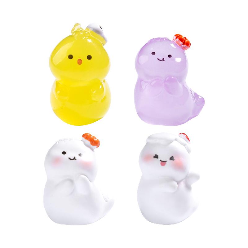 Tiểu cảnh ma Halloween nhỏ phát sáng DIY, phụ kiện tiểu cảnh mini treo bàn resin cute (ZC-1434)