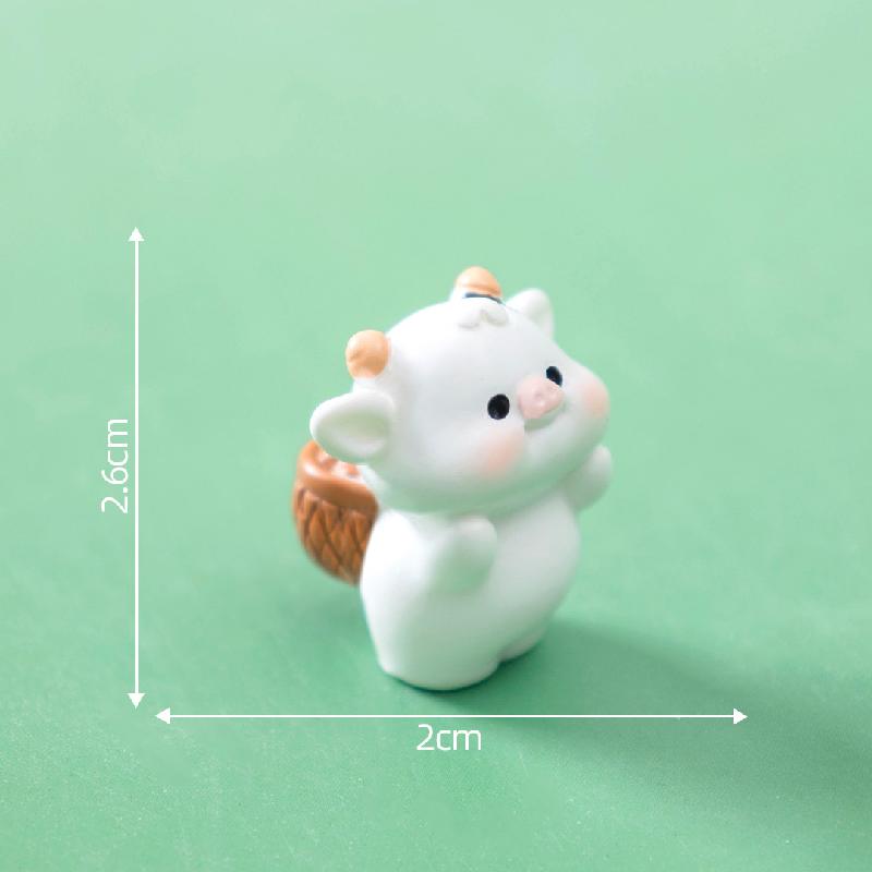 Tiểu cảnh bò trồng cỏ DIY, phụ kiện tiểu cảnh mini xe bàn garden, cute micro landscape (ZC-1132)