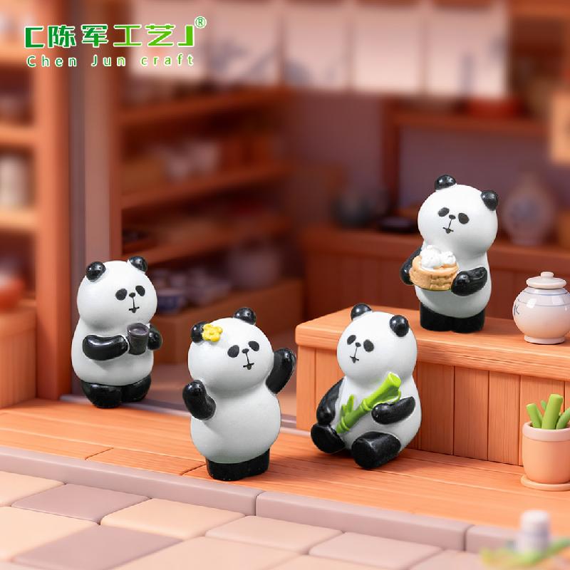 Phụ Kiện Tiểu Cảnh Gấu trúc và tre đáng yêu mini trang trí (PK-739)