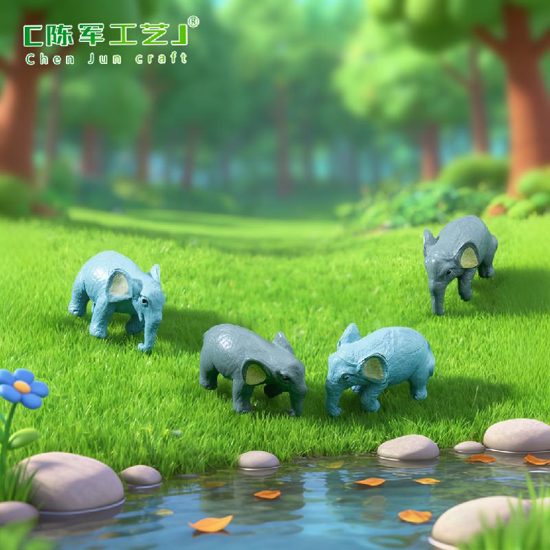 Phụ Kiện Tiểu Cảnh Tiểu cảnh voi hoạt hình, phụ kiện trang trí cây cảnh dễ thương (ZC-585)