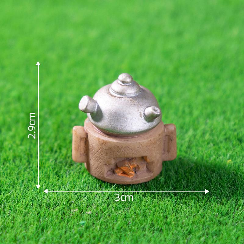 Tiểu cảnh ghế tre cổ, xe đẩy mini, sân vườn DIY, phụ kiện bàn tiểu cảnh đáng yêu (ZC-228)