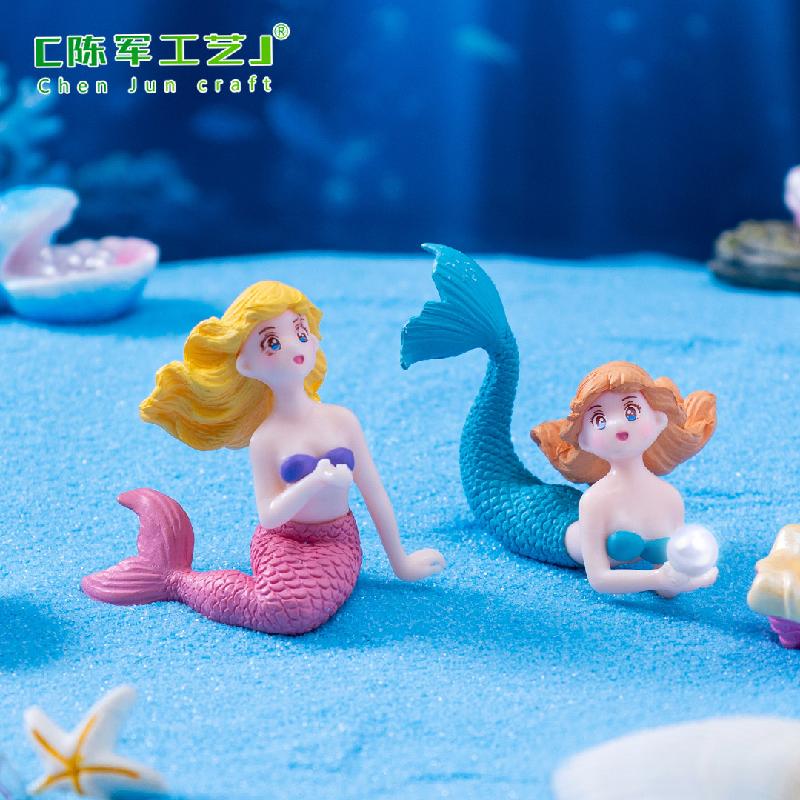 Phụ Kiện Tiểu Cảnh 微景观创意礁石美人鱼鱼缸水族造景 DIY装饰配件PVC微缩场景小摆