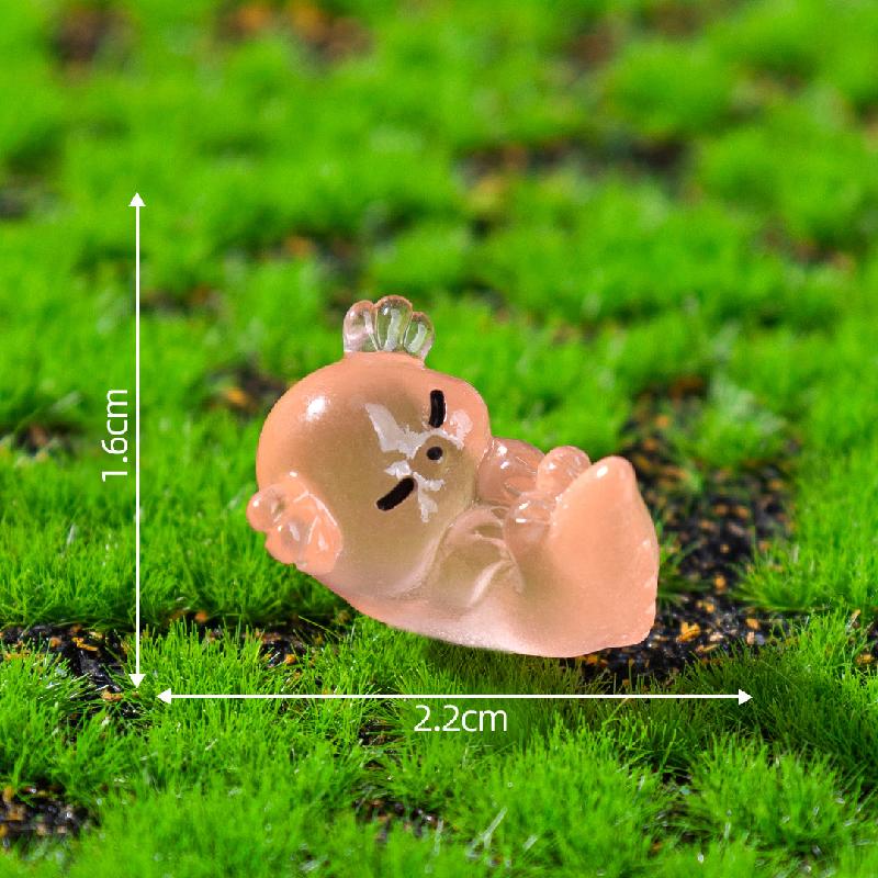 Tiểu cảnh mèo & thỏ phát sáng DIY, phụ kiện tiểu cảnh mini resin treo bàn garden đáng yêu cute (ZC-1439)