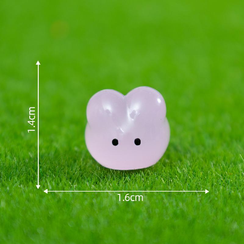 Tiểu cảnh thỏ phát sáng DIY, phụ kiện tiểu cảnh mini bàn garden resin micro cute (ZC-1388)