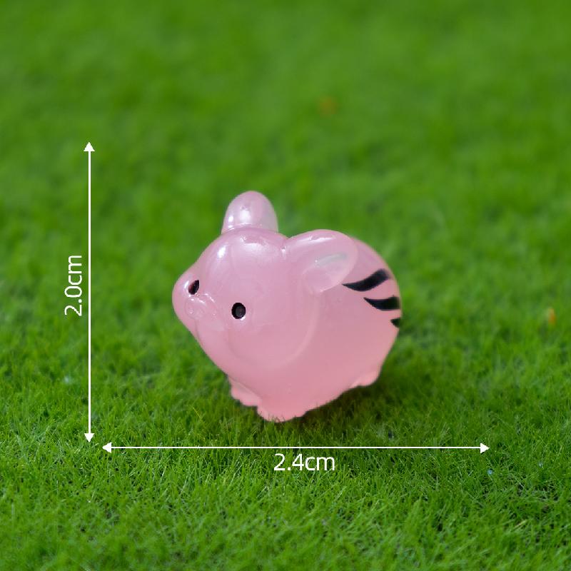 Tiểu cảnh lợn rừng phát sáng DIY, phụ kiện tiểu cảnh mini resin garden treo bàn cute (ZC-1401)