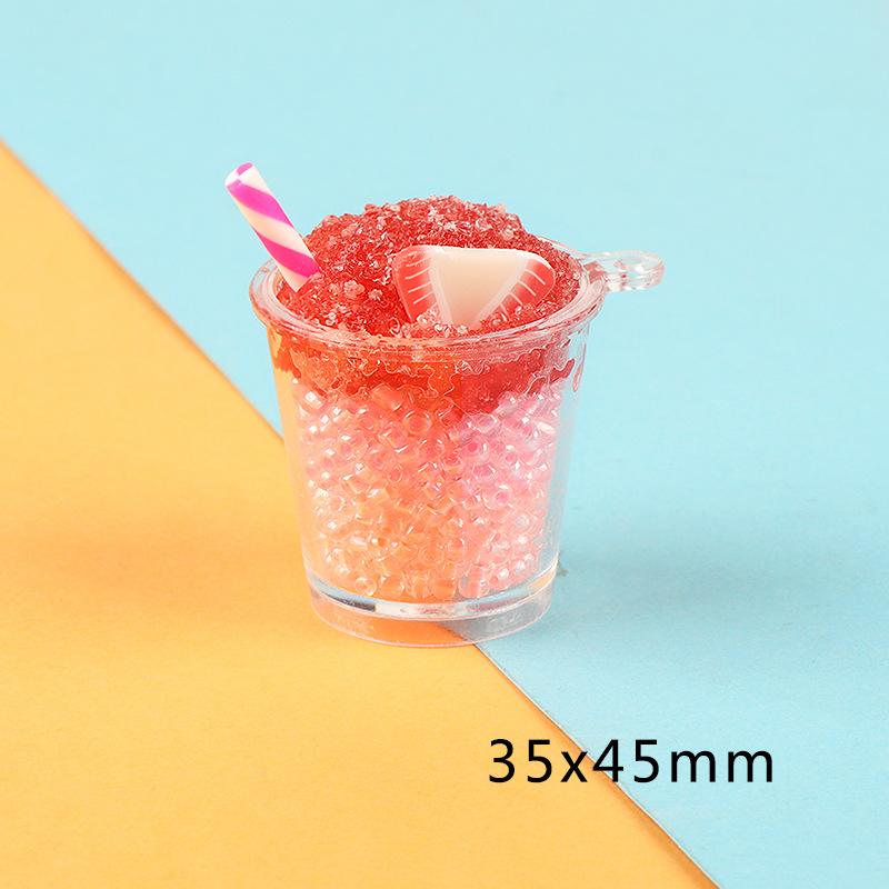 新款夜光立体沙冰杯 diy饰品配件钥匙扣挂件卡通潮玩摆件挂件批发