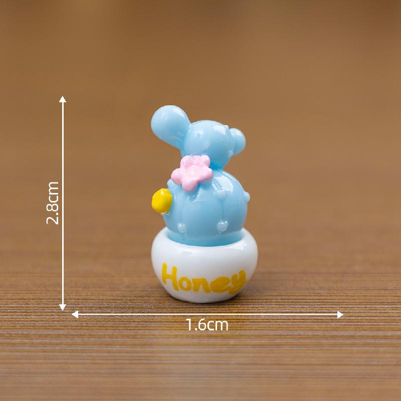 Tiểu cảnh xương rồng hồng DIY, phụ kiện tiểu cảnh mini búp bê thu nhỏ sân vườn (ZC-875)