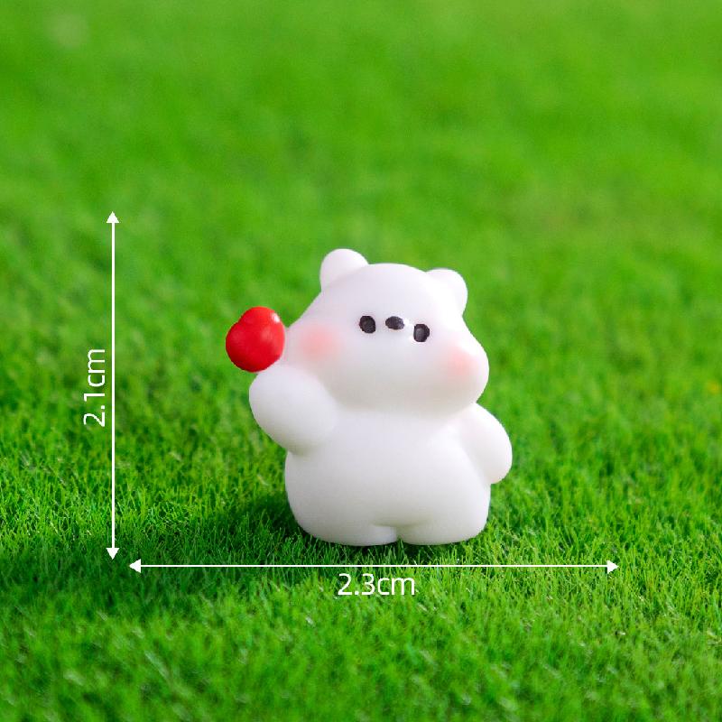 微景观创意劳动小兔子小熊房子园艺造景 DIY装饰品配件树脂小摆件