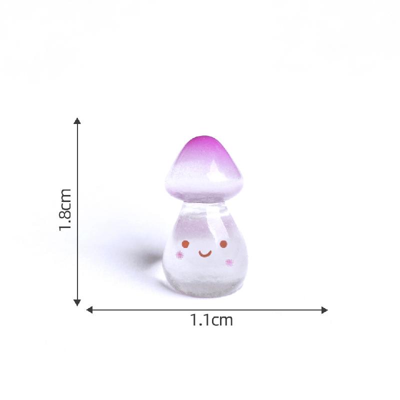 Tiểu cảnh nấm nghiêng phát sáng, rêu DIY, phụ kiện bàn tiểu cảnh mini đáng yêu (ZC-326)