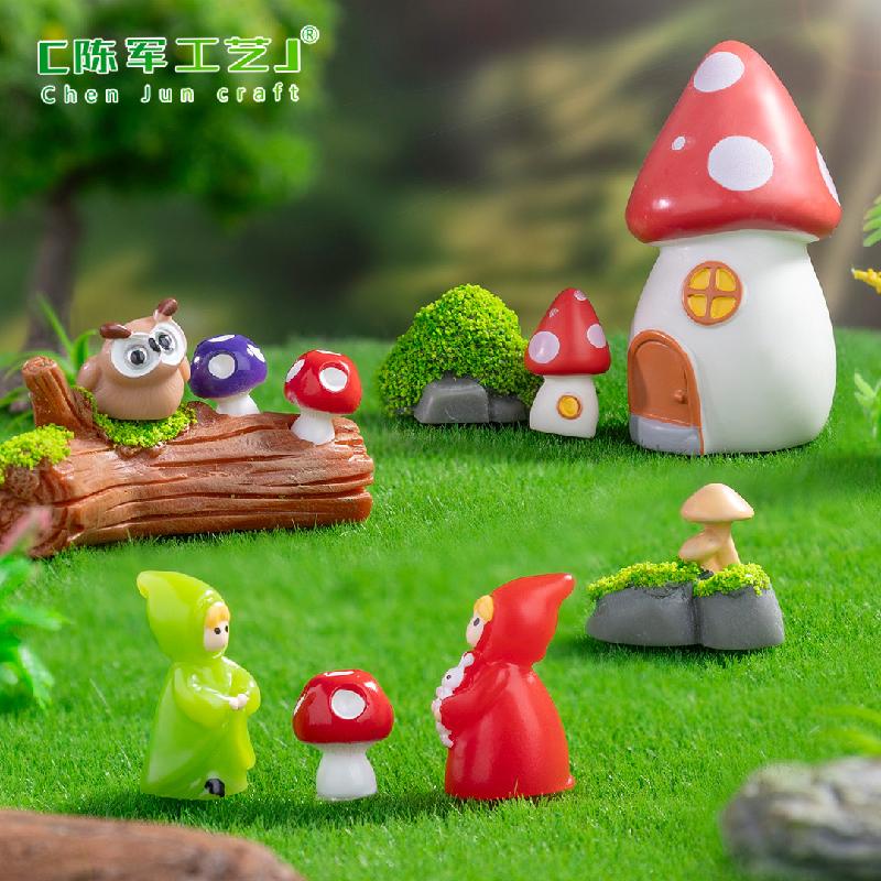 Phụ Kiện Tiểu Cảnh 跨境外贸微景观创意独角兽精灵园艺造景 DIY装饰品配件迷你小摆件
