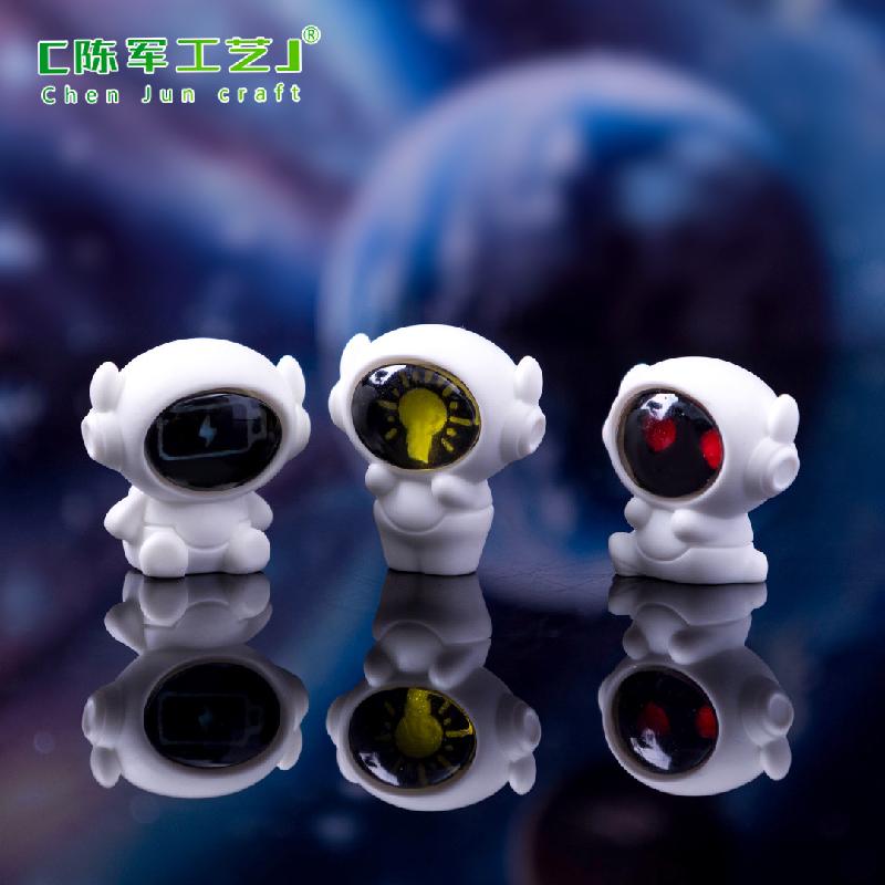 Phụ Kiện Tiểu Cảnh 微景观创意表情太空宇航员机器人萌粒 DIY装饰品挂配件迷你小摆件