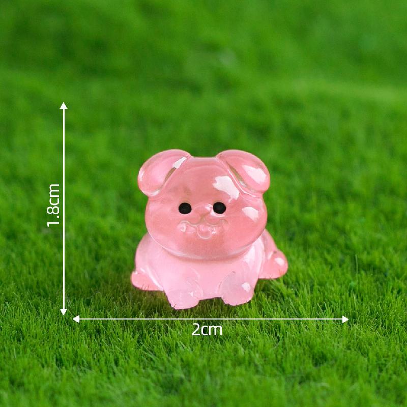 Tiểu cảnh chó Pug phát sáng DIY, phụ kiện tiểu cảnh mini bàn treo garden cute (ZC-1100)