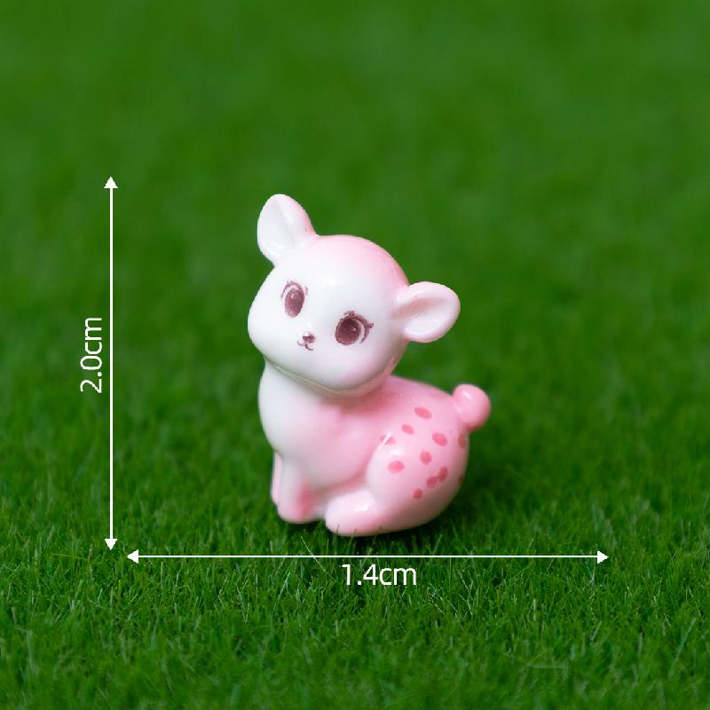 Tiểu cảnh hươu may mắn DIY, phụ kiện tiểu cảnh mini treo bàn resin đáng yêu (ZC-1076)