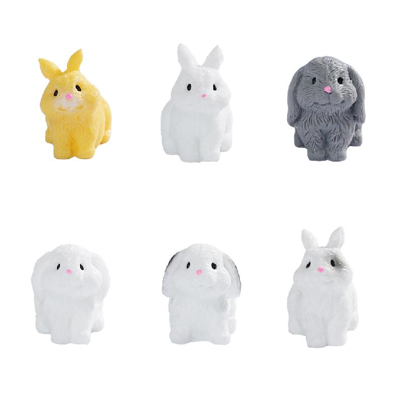 Tiểu cảnh thỏ DIY, phụ kiện tiểu cảnh mini xe bàn thu nhỏ đáng yêu, cute (ZC-1044)