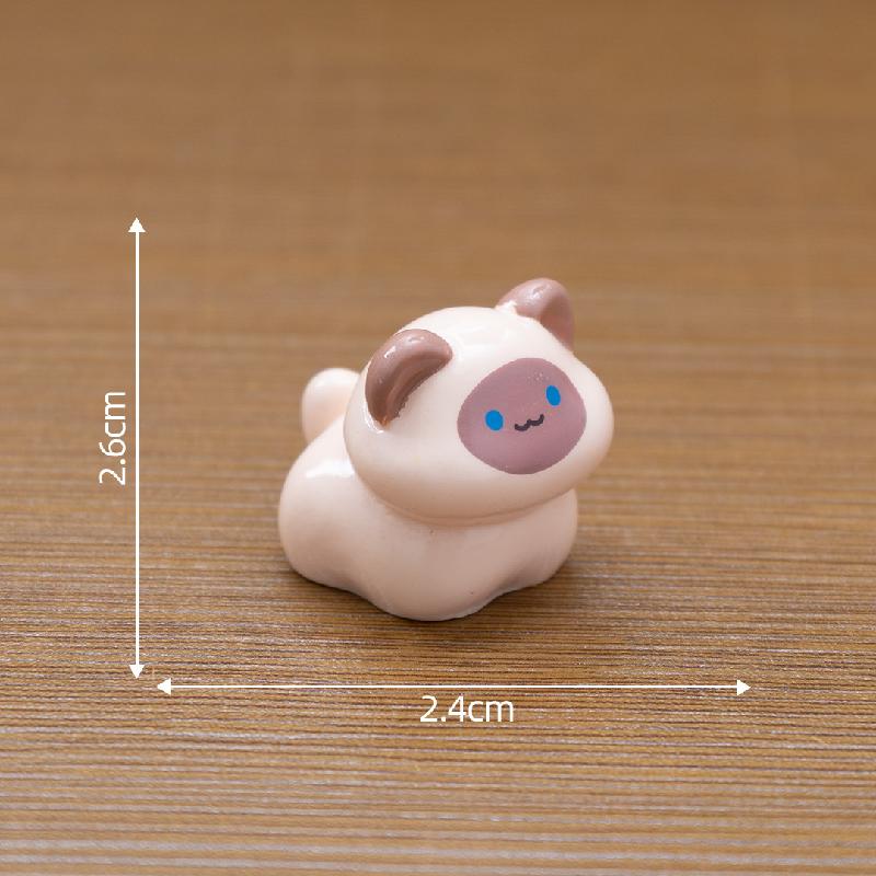 Tiểu cảnh mèo siam hoạt bát DIY, phụ kiện tiểu cảnh mini xe bàn đáng yêu (ZC-882)